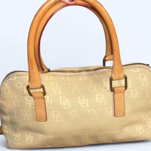 Dooney & Bourke Tan Leather Satchel with Gold Accents - Picture 2 of 7